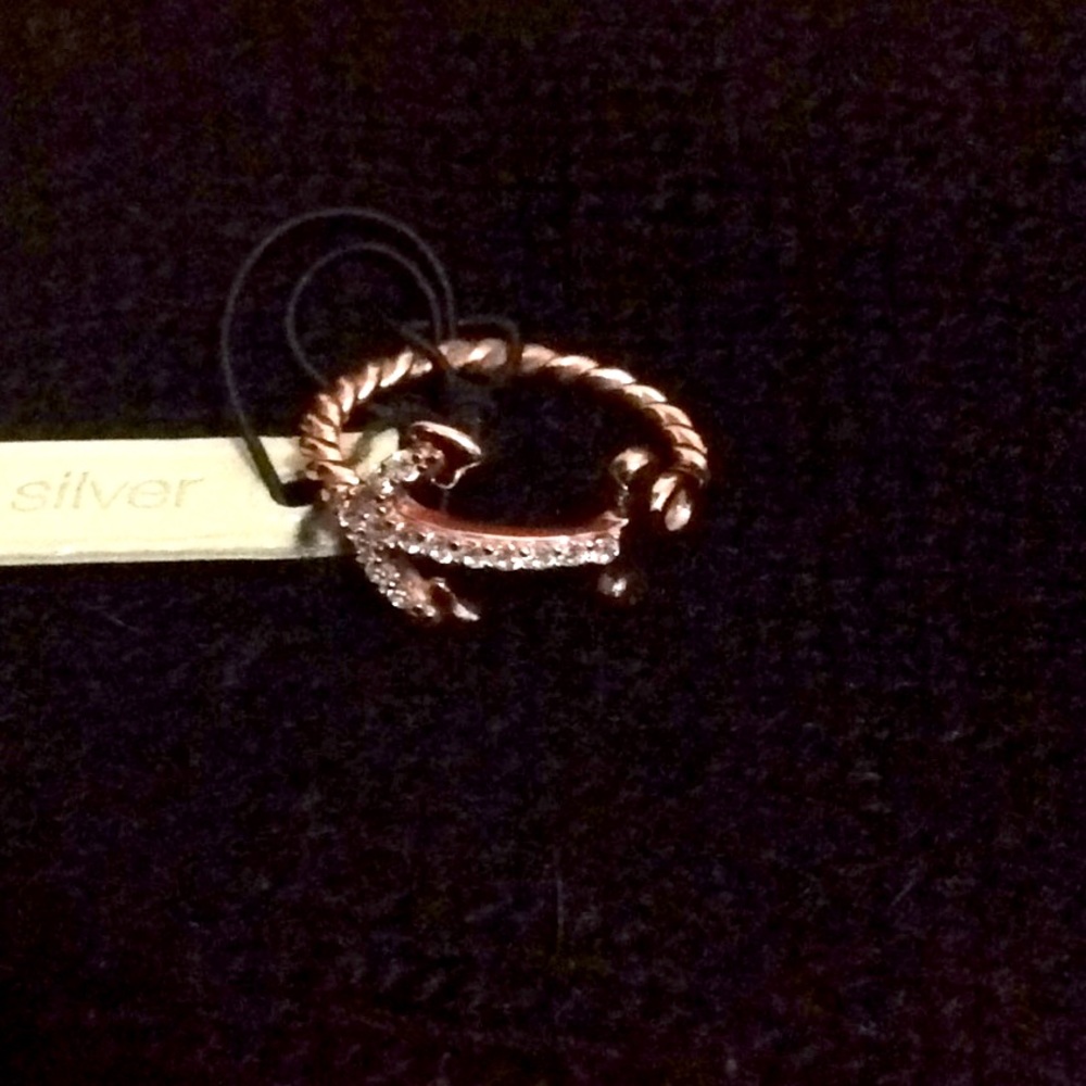 925 Devin Rose Rose Gold Plated Over SS size 6